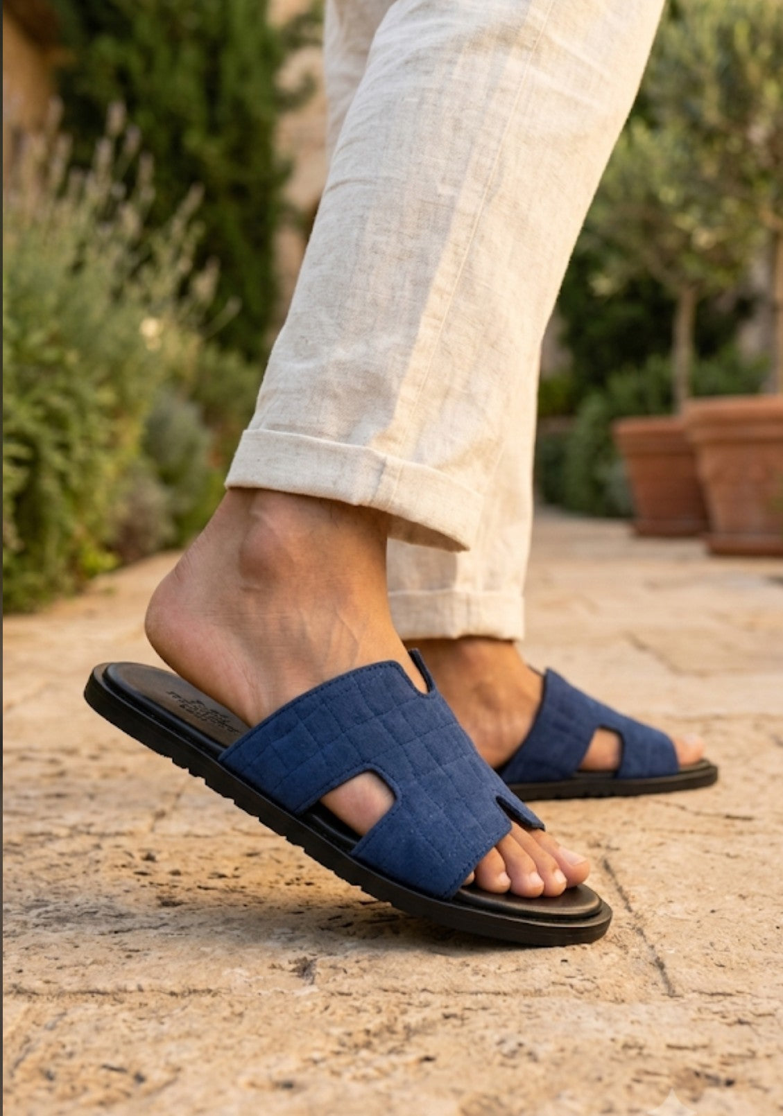 Hermes Sleek Sapphire Slides